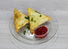 Veg samosas and Punjabi sides